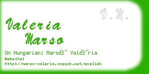 valeria marso business card